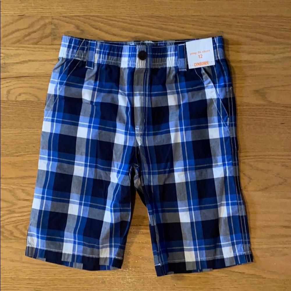 NWT Gymboree pull on plaid shorts.